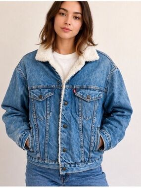 Levi Strauss Faux Sherpa Denim Jacket